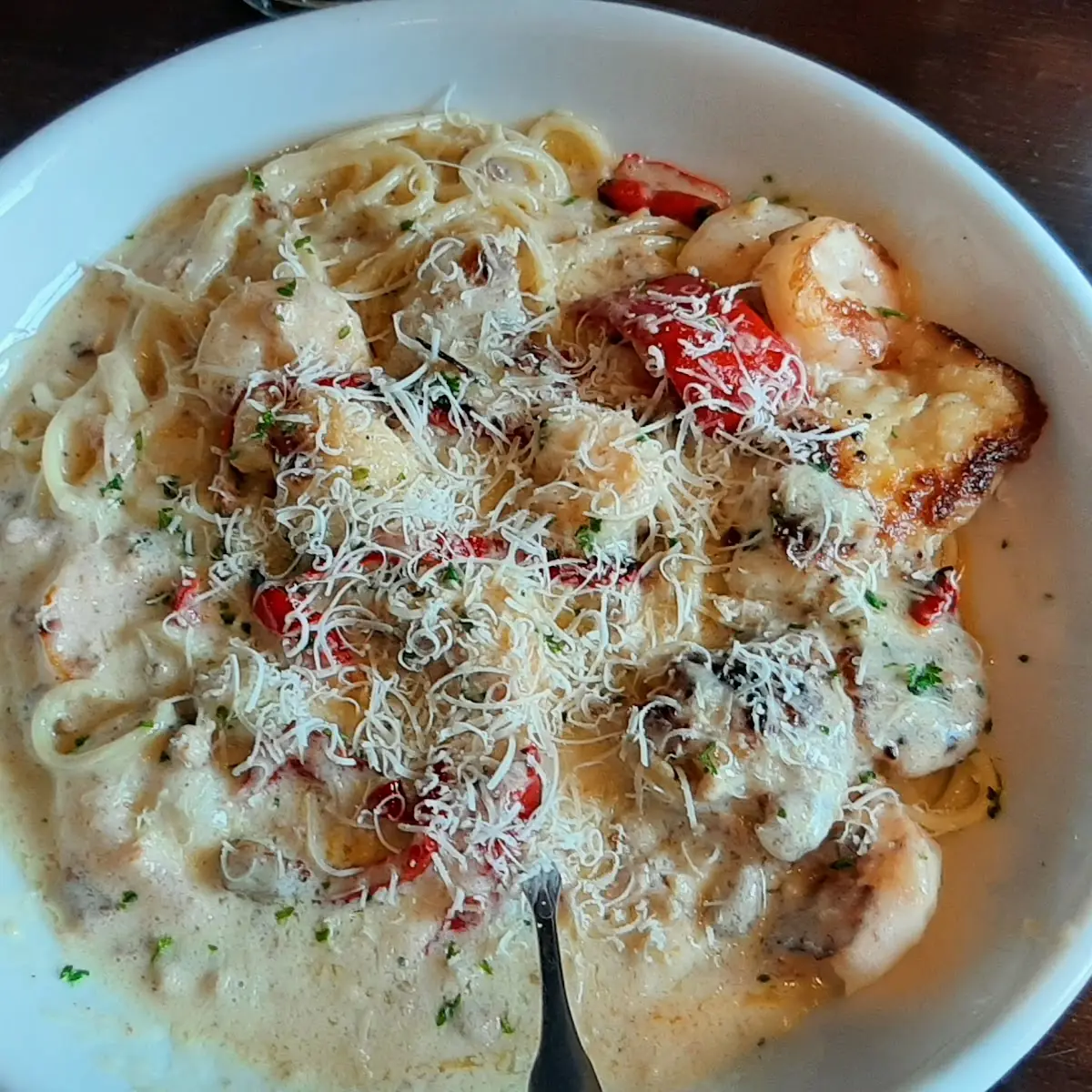 Chicken & Shrimp Carbonara