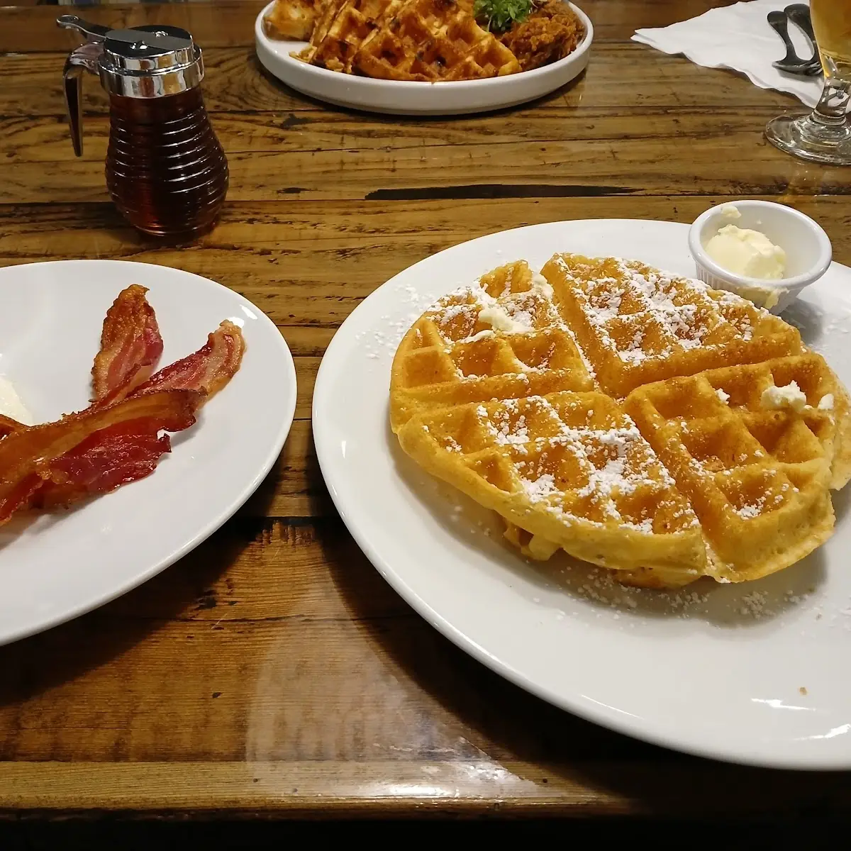 Bacon Eggs and Waffle