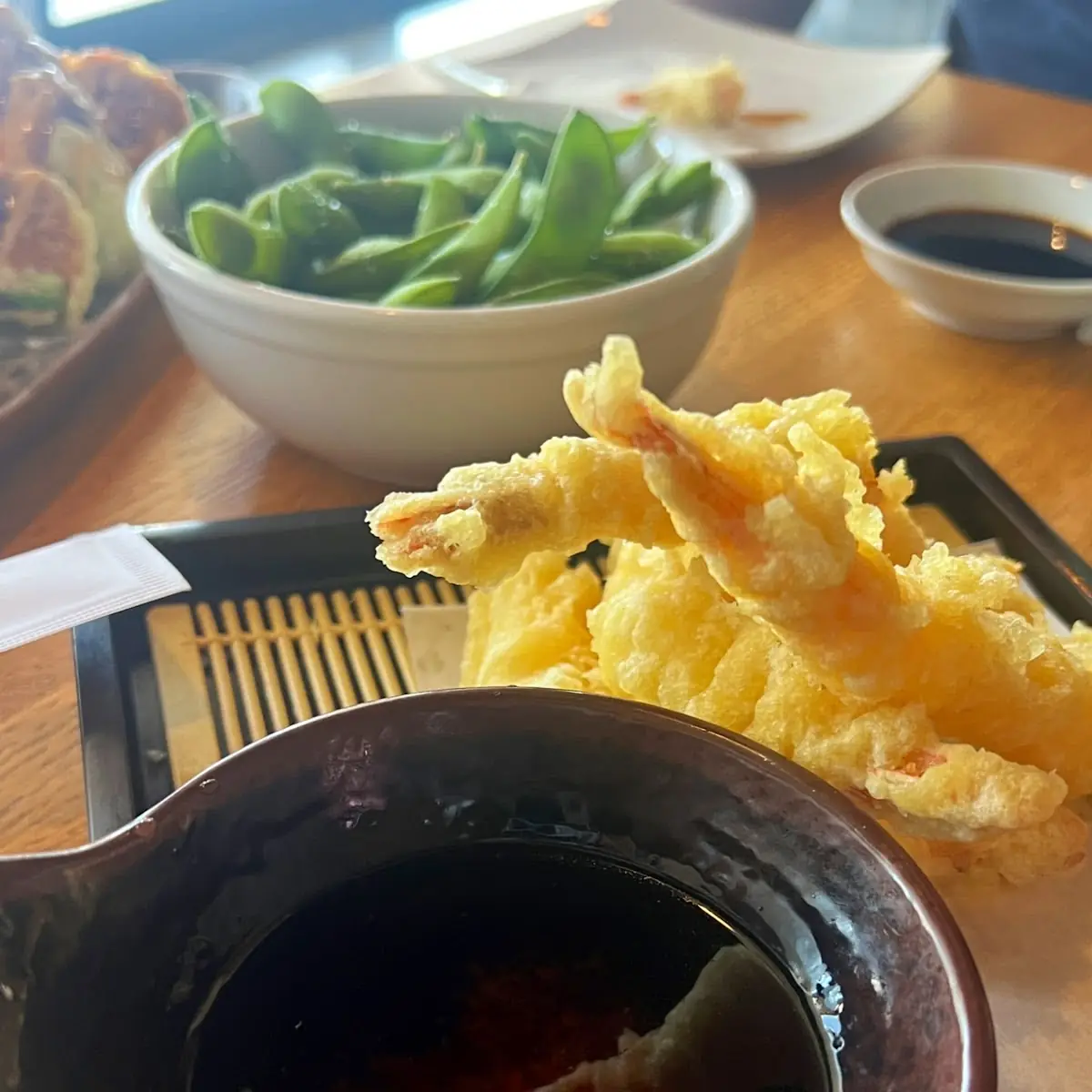 Tempura Shrimp and Edamame