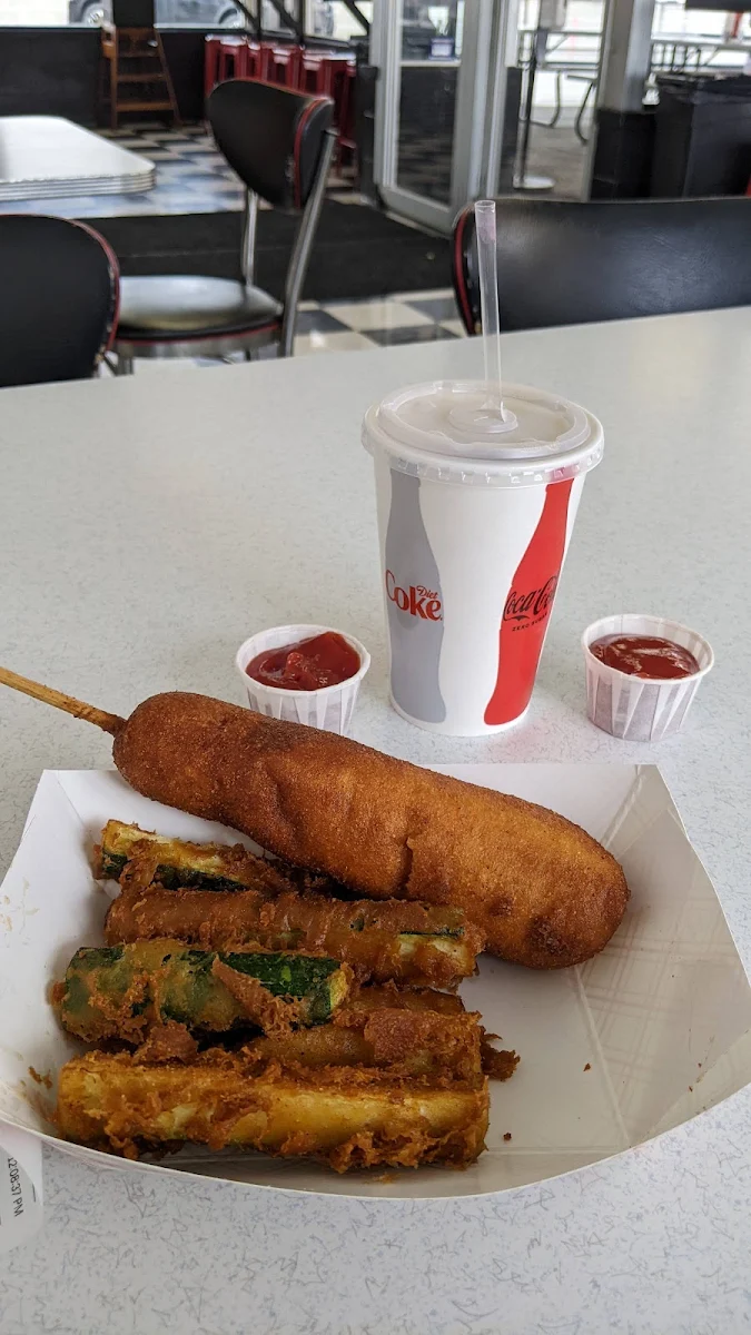 Classic Corn Dog and Zucchini Fries