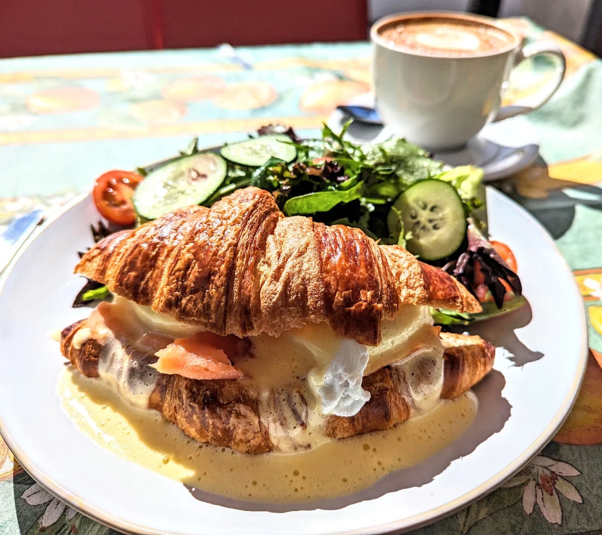 Salmon Croissant Eggs Benedict