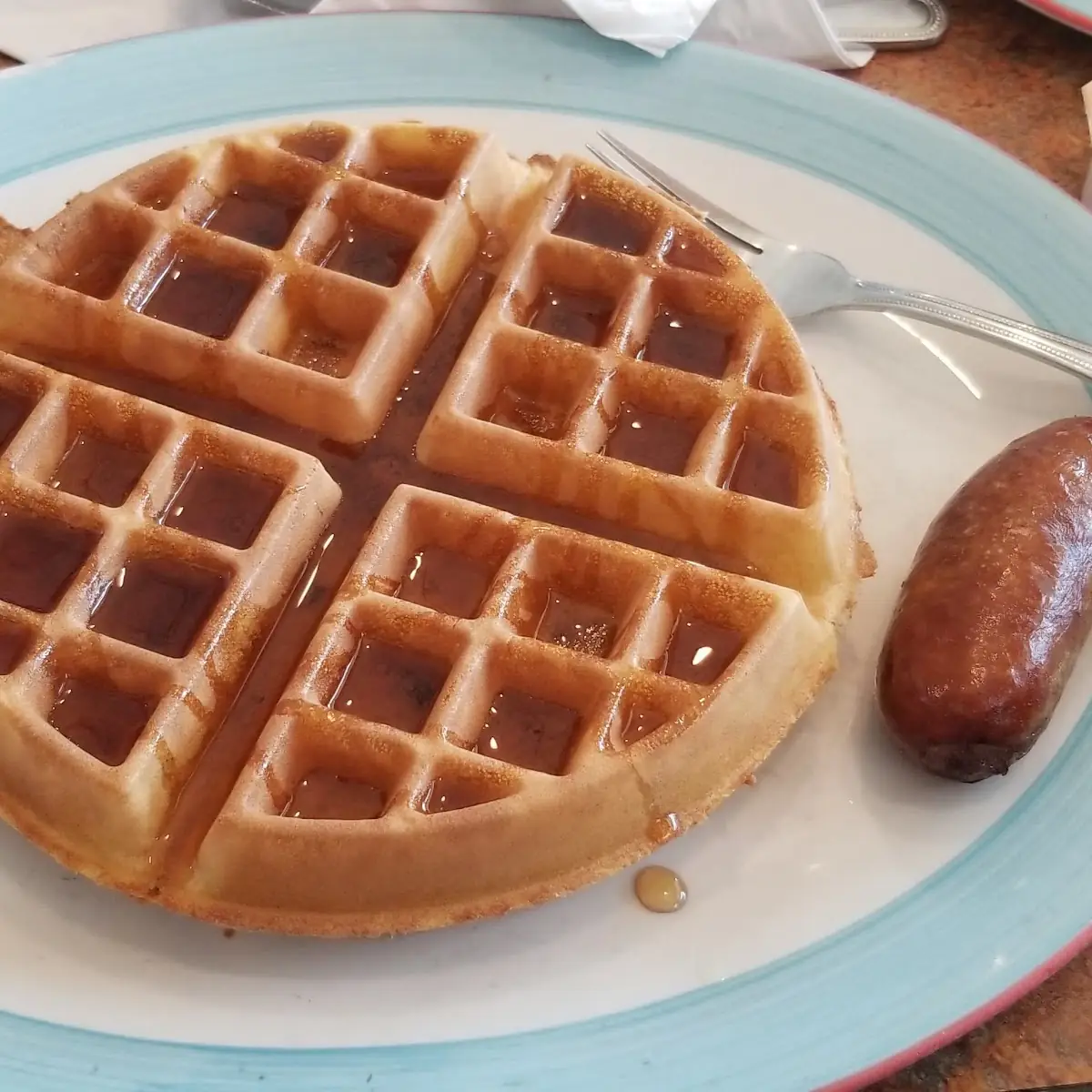Belgian Waffle with Sausages