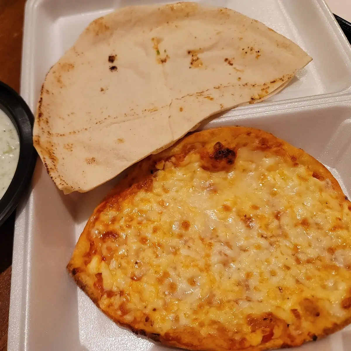 Mini Halloumi Pizza & Yogurt Cucumber Salad