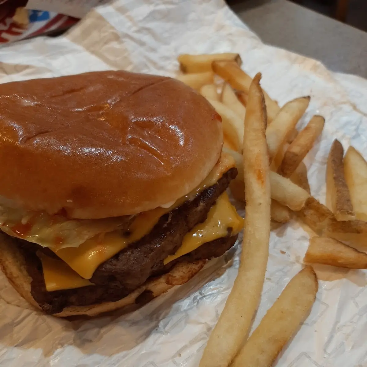 Double Cheeseburger and FF
