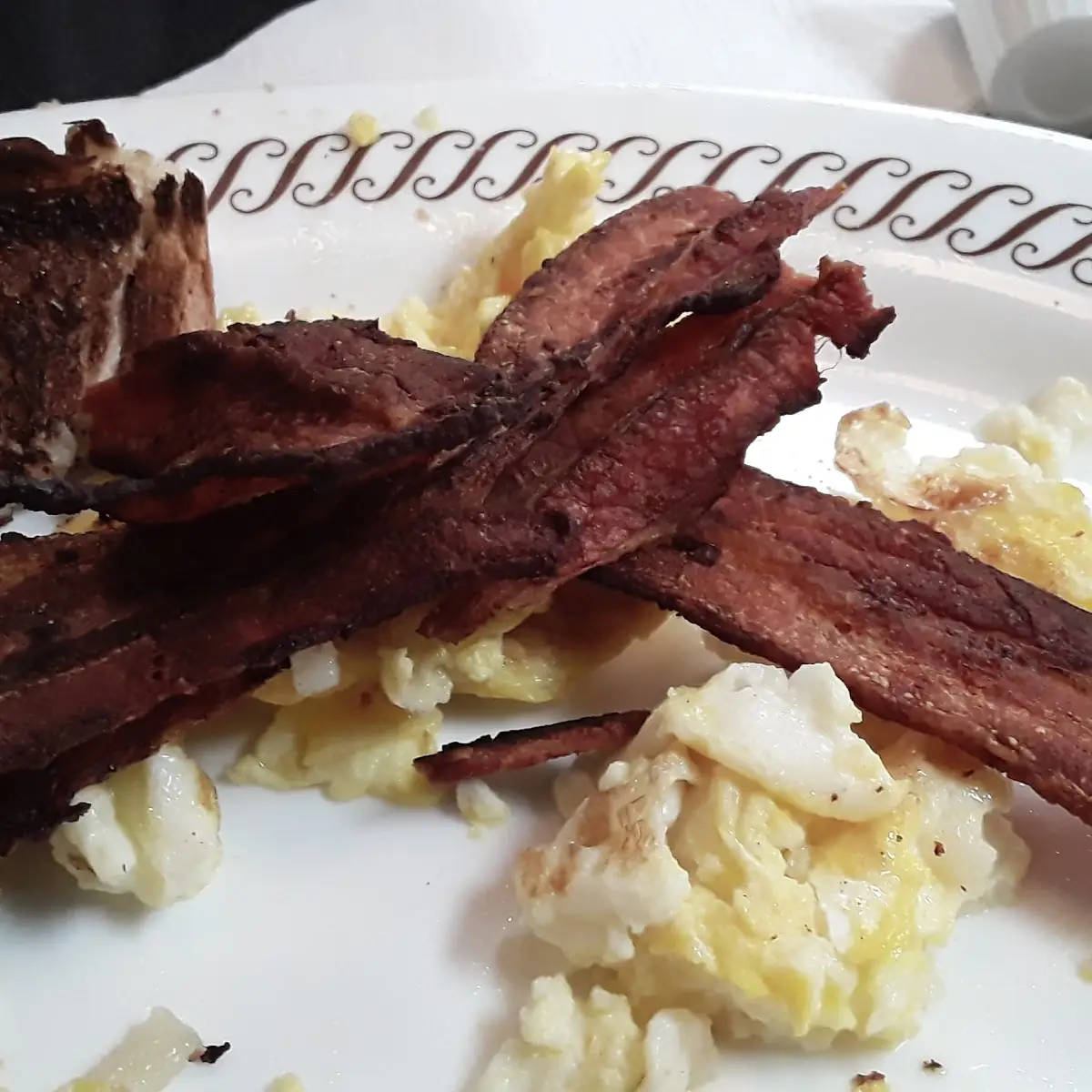 Crispy Bacon Scrambled Eggs
