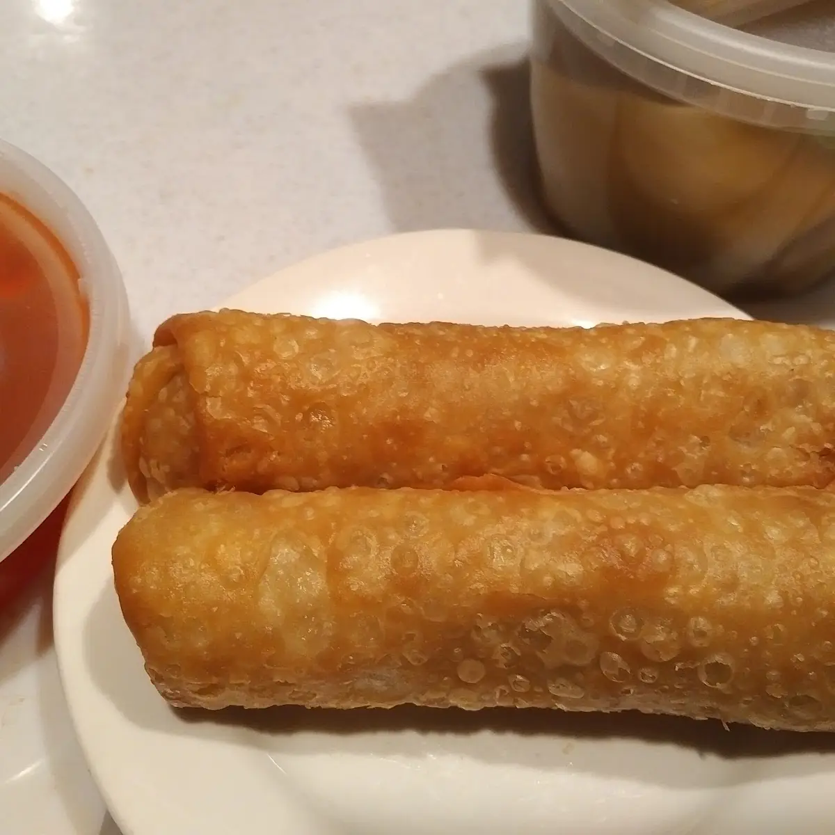 Shrimp Rolls and Wonton Soup