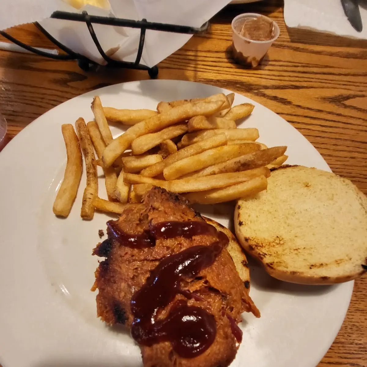 Pulled Pork Sandwich with French Fries