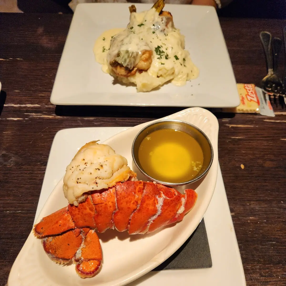 Chicken Katherine and Lobster Tail