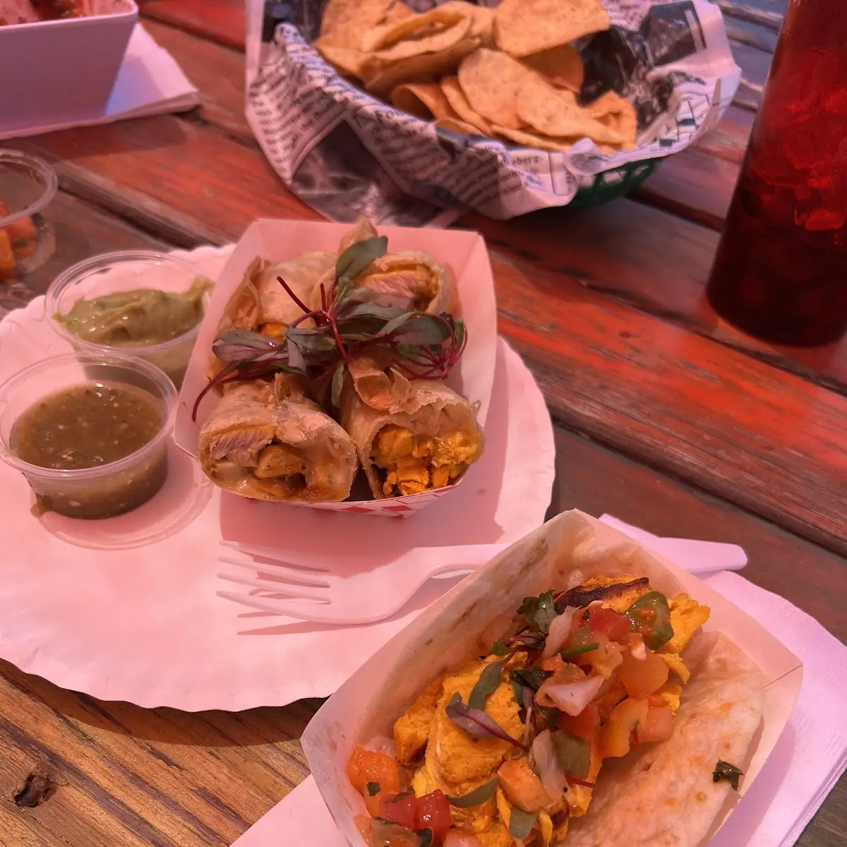 Chicken Taco and Taquitos