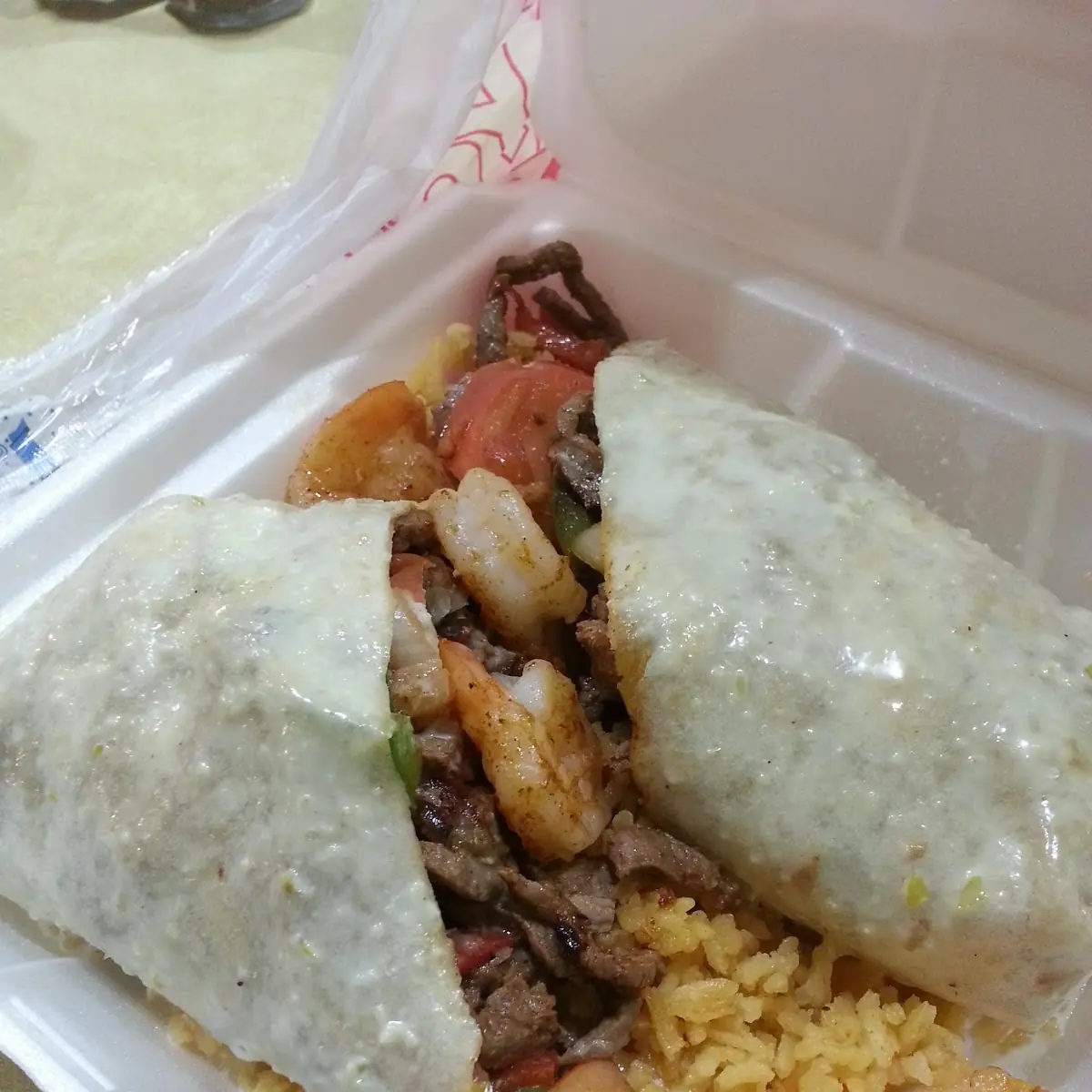 Steak and Shrimp Burrito