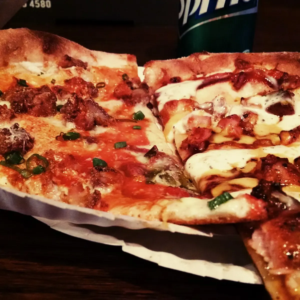Buffalo and BBQ Chicken Pizza