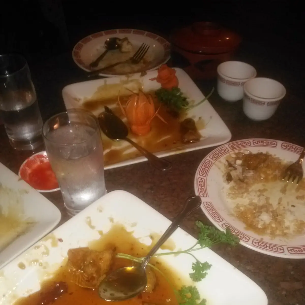 Orange Chicken Beef Broccoli and White Rice