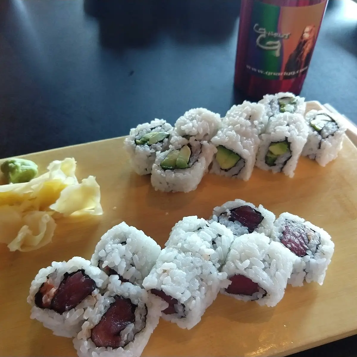 Avocado Roll and Spicy Tuna Roll