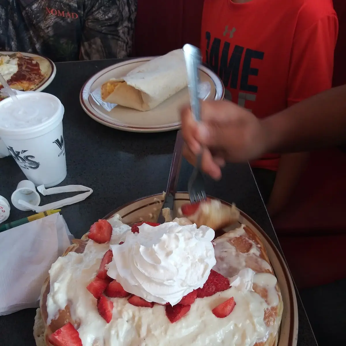 Strawberry Cheesecake Pancakes