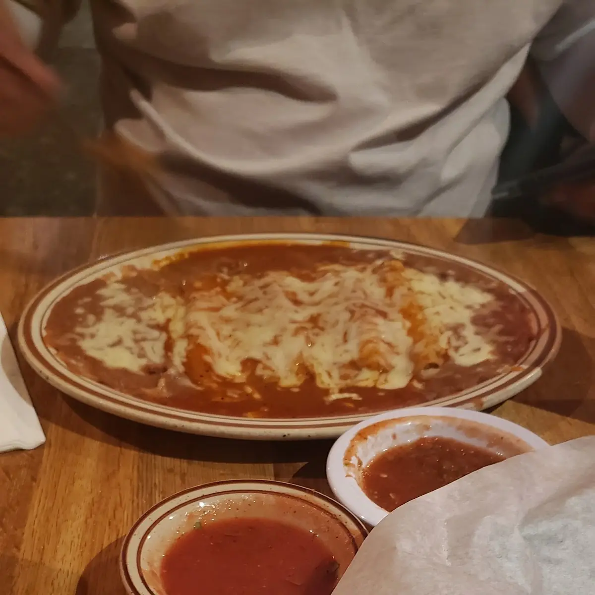 3 Cheese Enchilada and Beans
