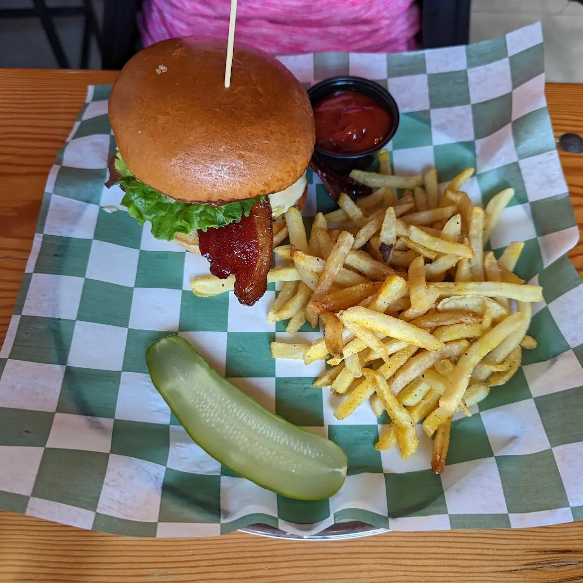 Bacon Cheeseburger and Fries