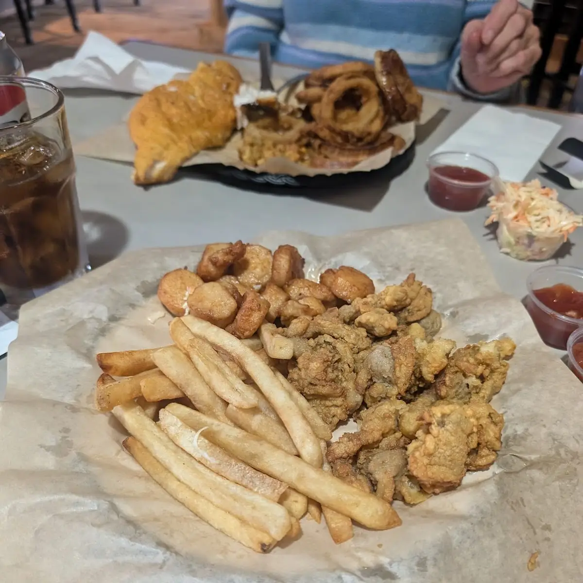 Fried Scallops and Full Bellied Clams