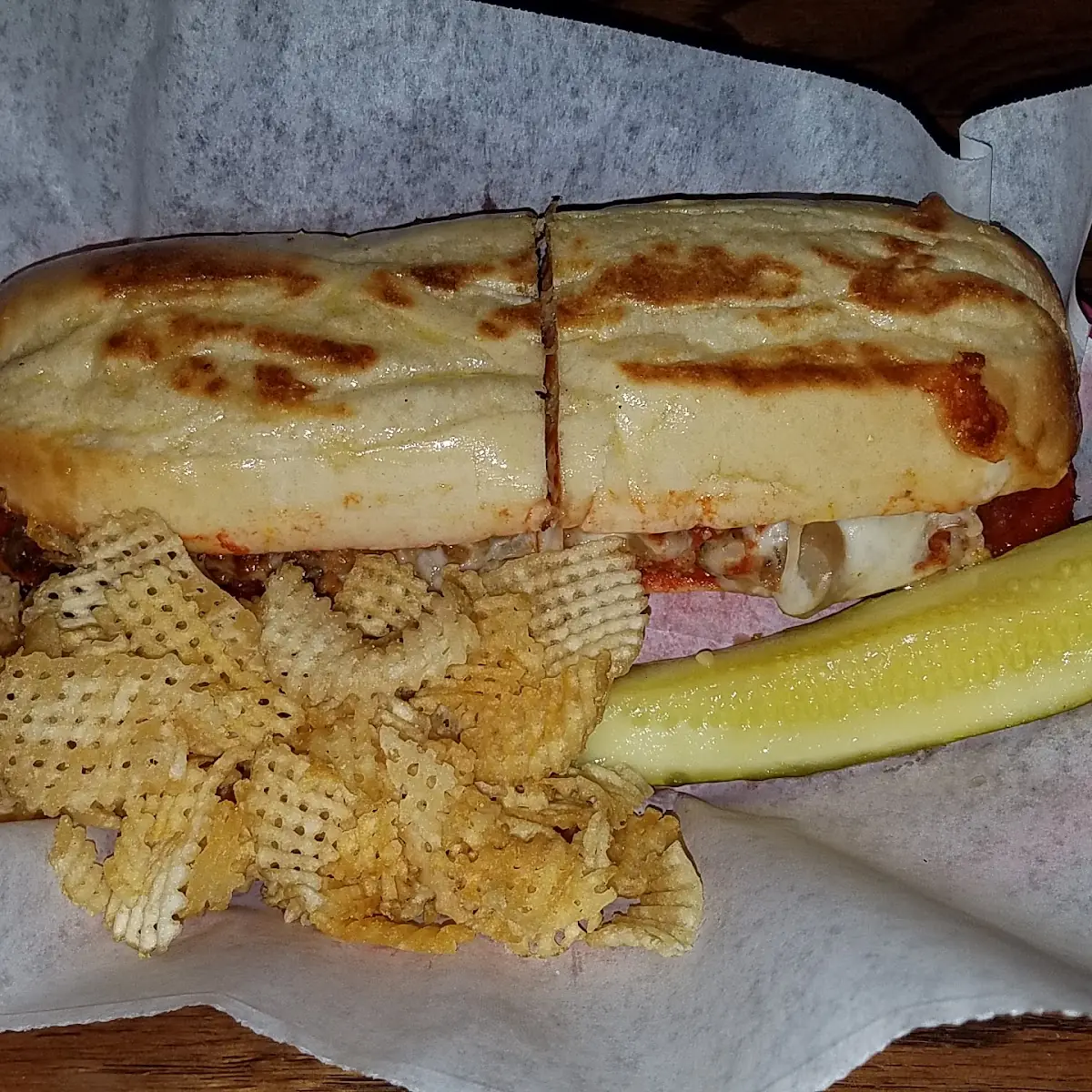 lg Pizza Sub w Ghost Pepper Cheese