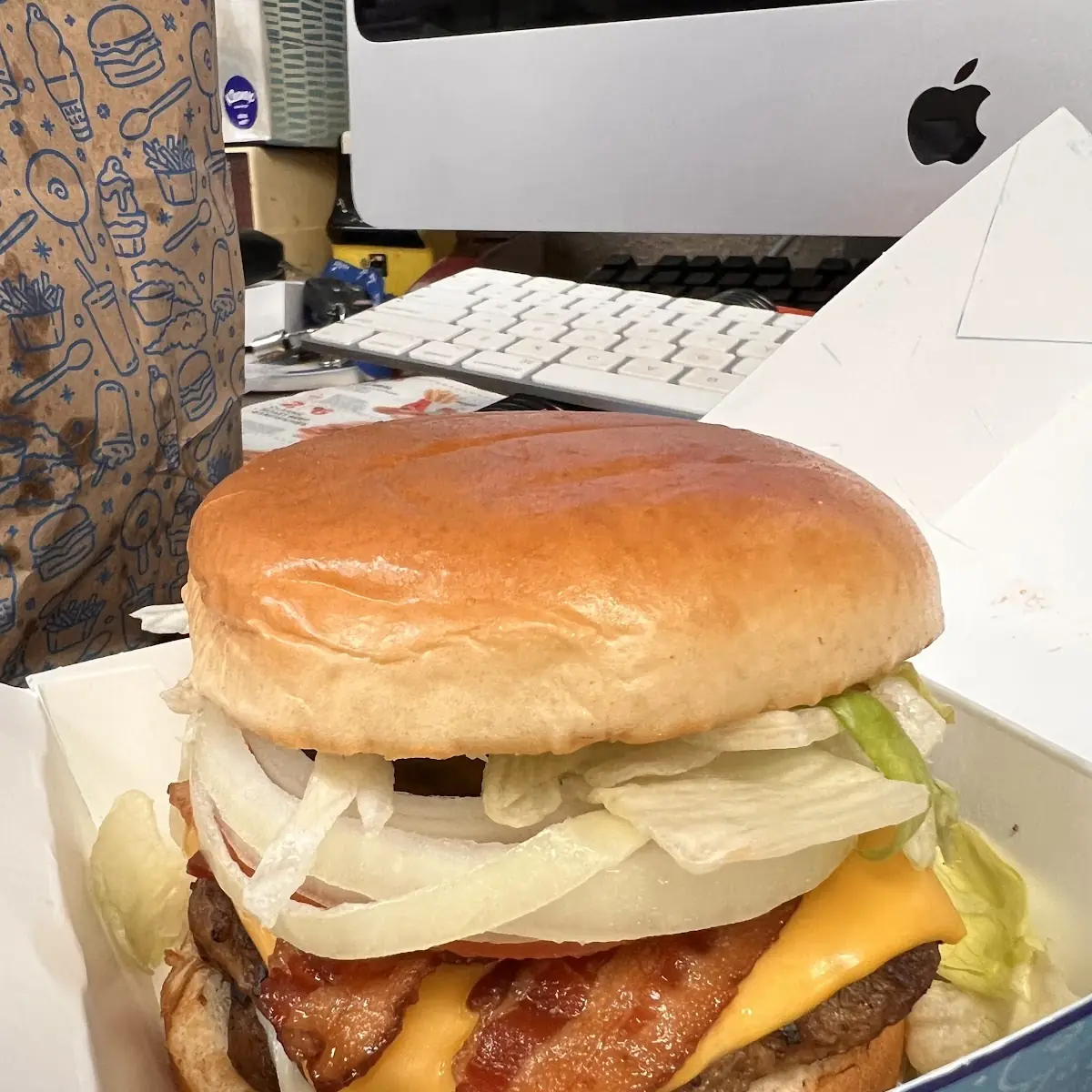 Double Cheeseburger with Bacon