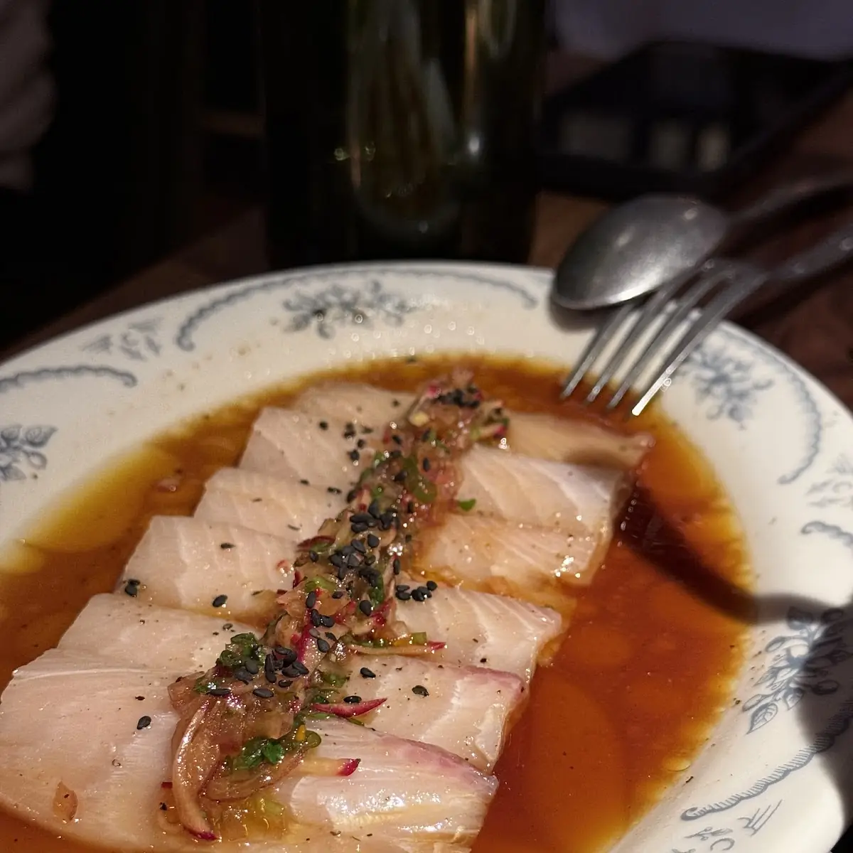 Tuna Sashimi with Orange Chili Sauce