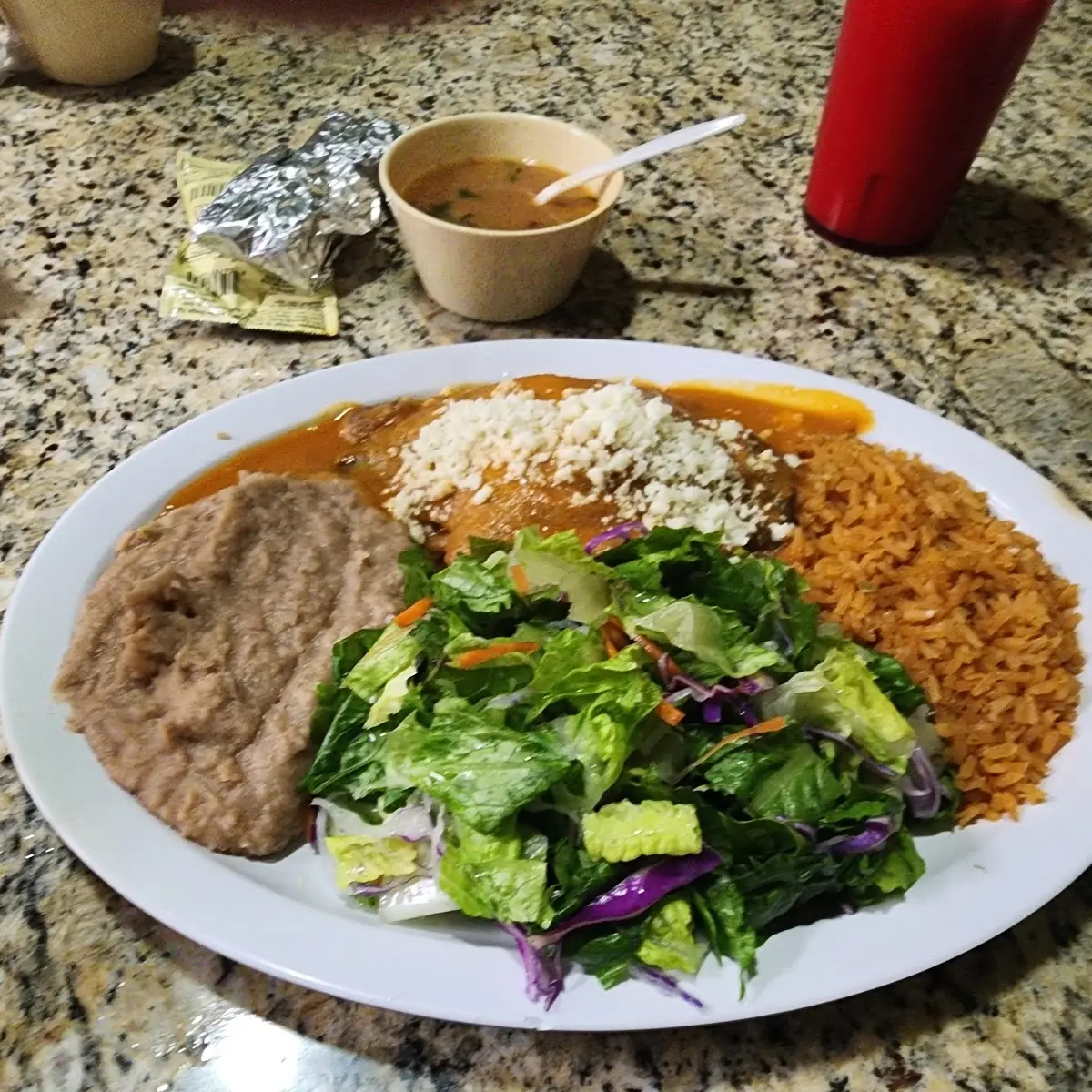 Cheese Enchiladas Plate