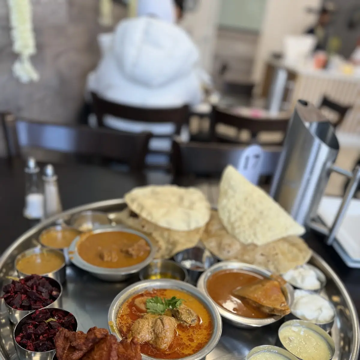 Indian Mutton Curry and Thali