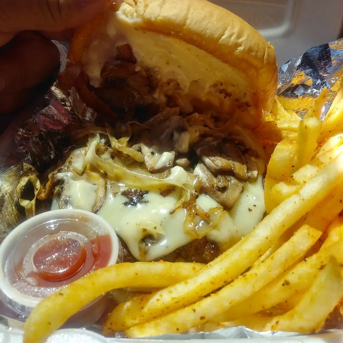 Mushroom Swiss Burger