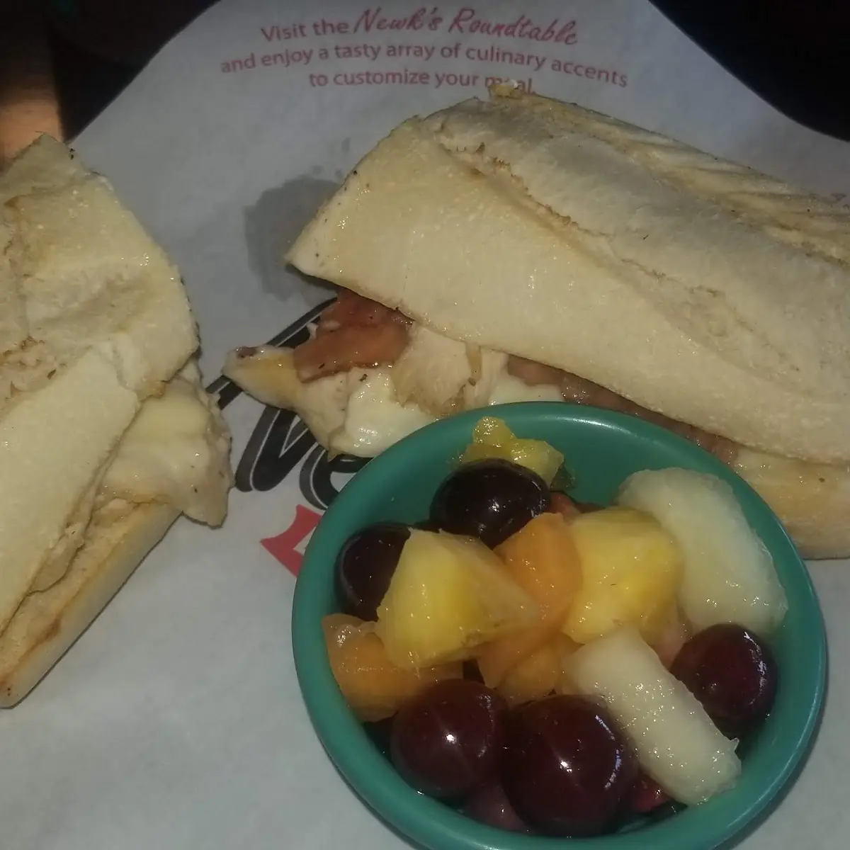 Newks Q Sandwich with Fresh Fruit