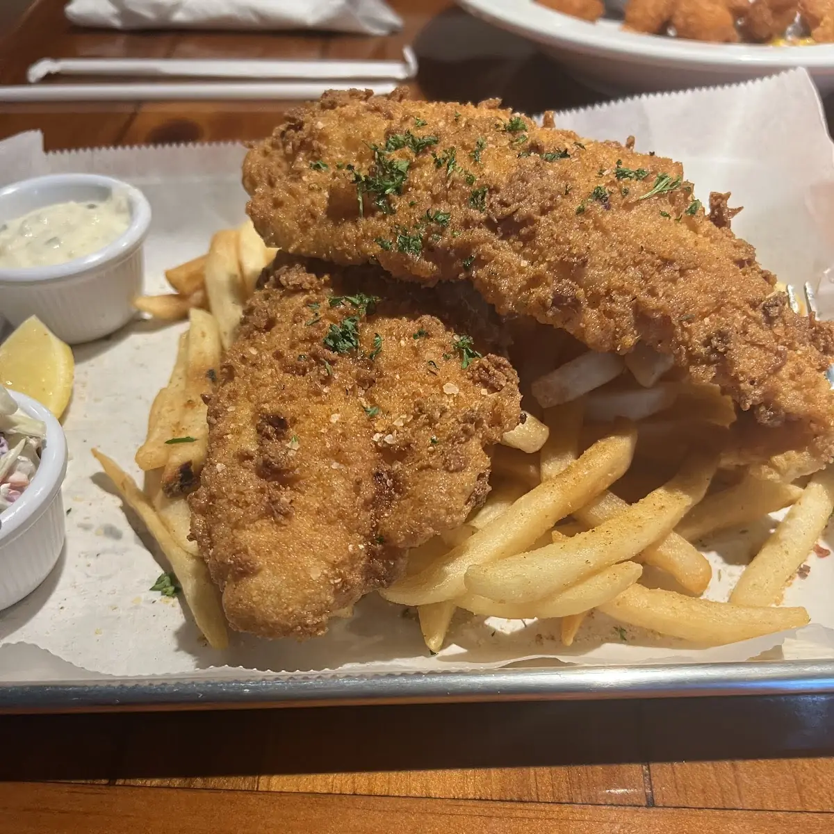Crispy Golden Flounder Basket