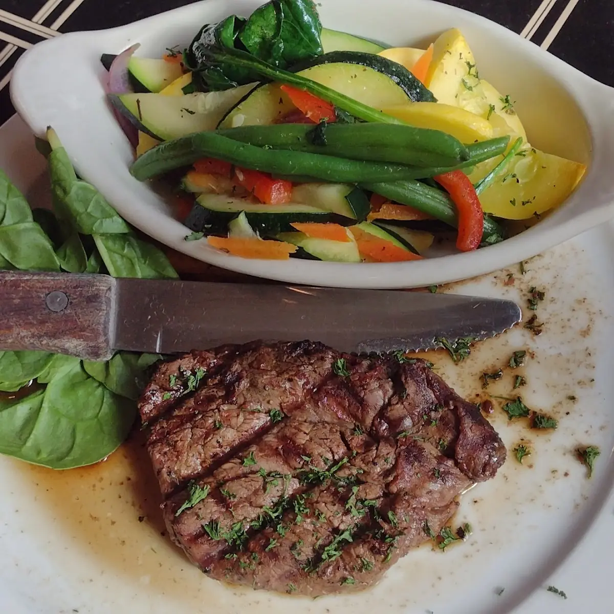 Steak w Mixed Vegetables Lunch