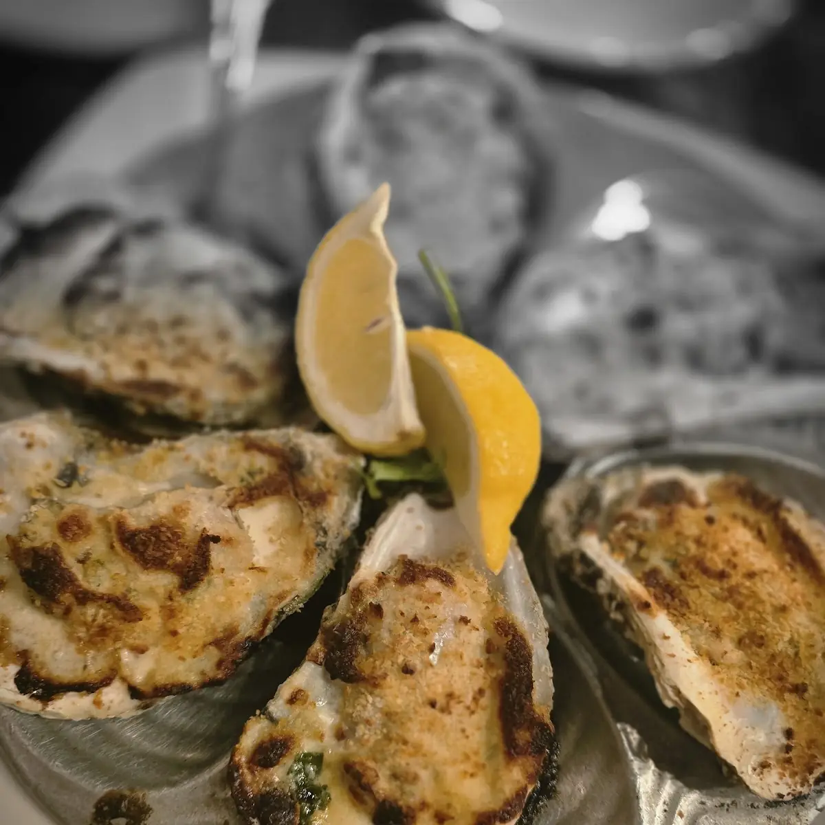 Oysters Rockefeller on the Half Shell