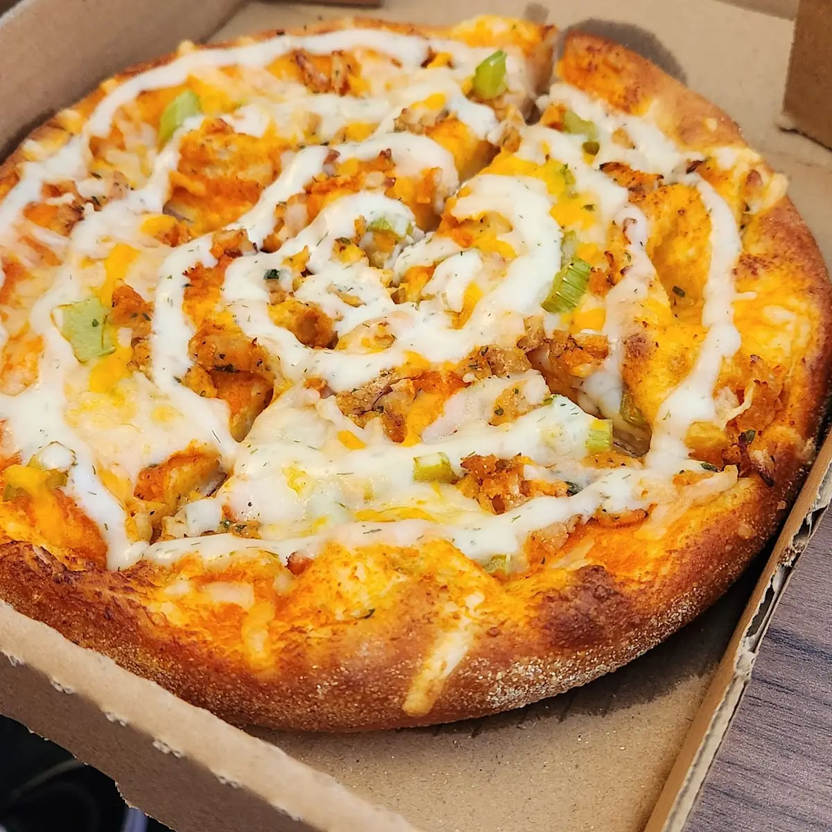 Buffalo Ranch Chicken Pizza