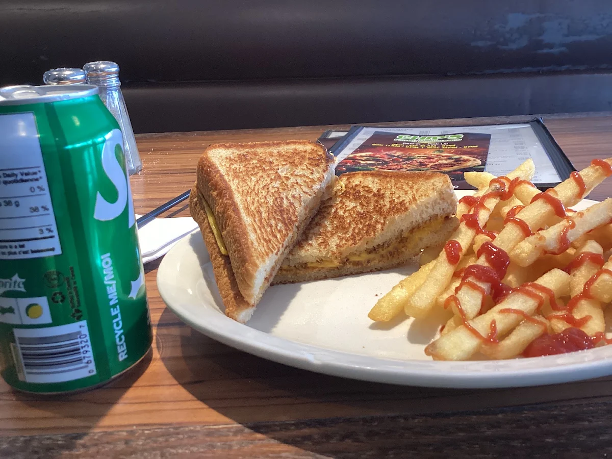 Grilled Cheese with Fries, Chips Family Restaurant