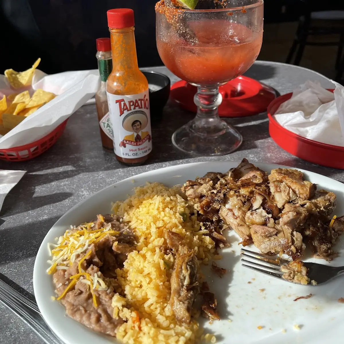 Carnitas Dinner Plate with a Side Salad