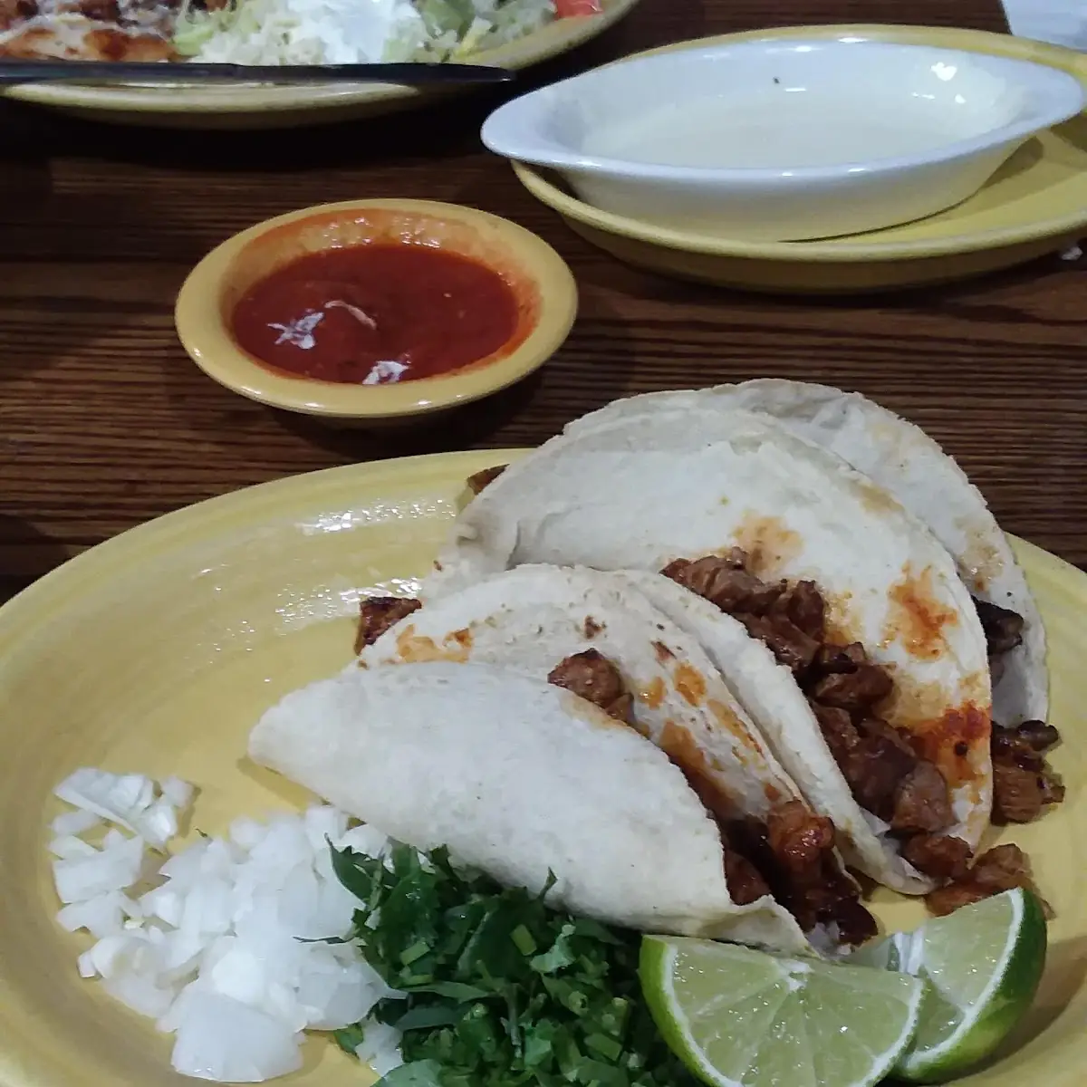 Al Pastor Tacos Rice and Beans