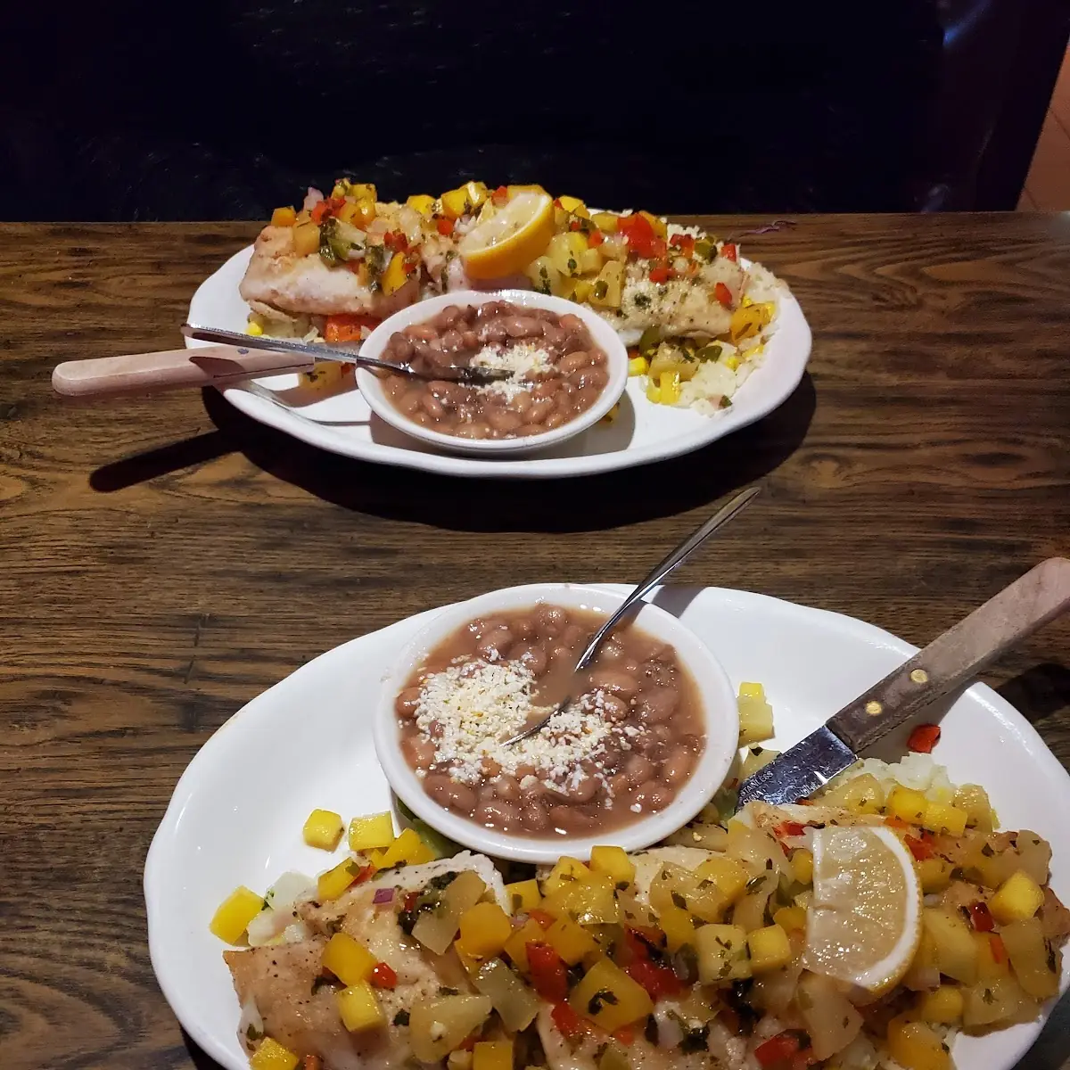 Red Snapper with Pineapple and Mango Chutney