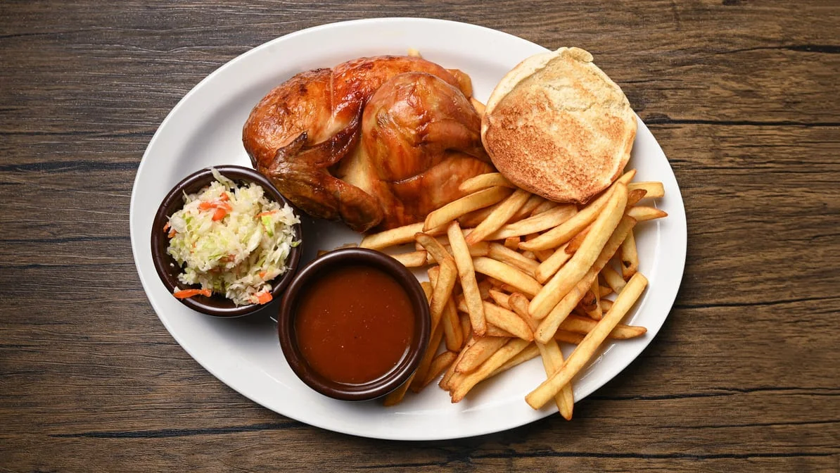 Quarter Chicken Leg, Restaurant Coq-O-Bec