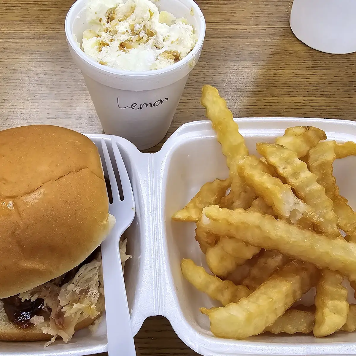 BBQ Chicken Sandwich & Fries