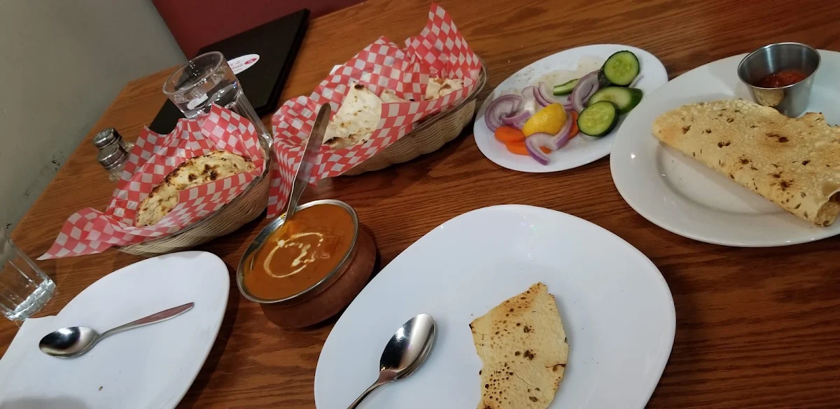 Butter Chicken with Garlic Naan and Papadum, Sachdeva Sweets & Restaurant ltd