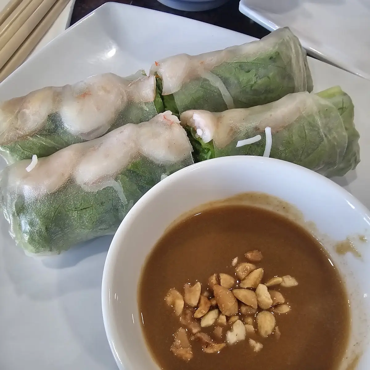 Grilled Pork and Grilled Shrimp Spring Roll