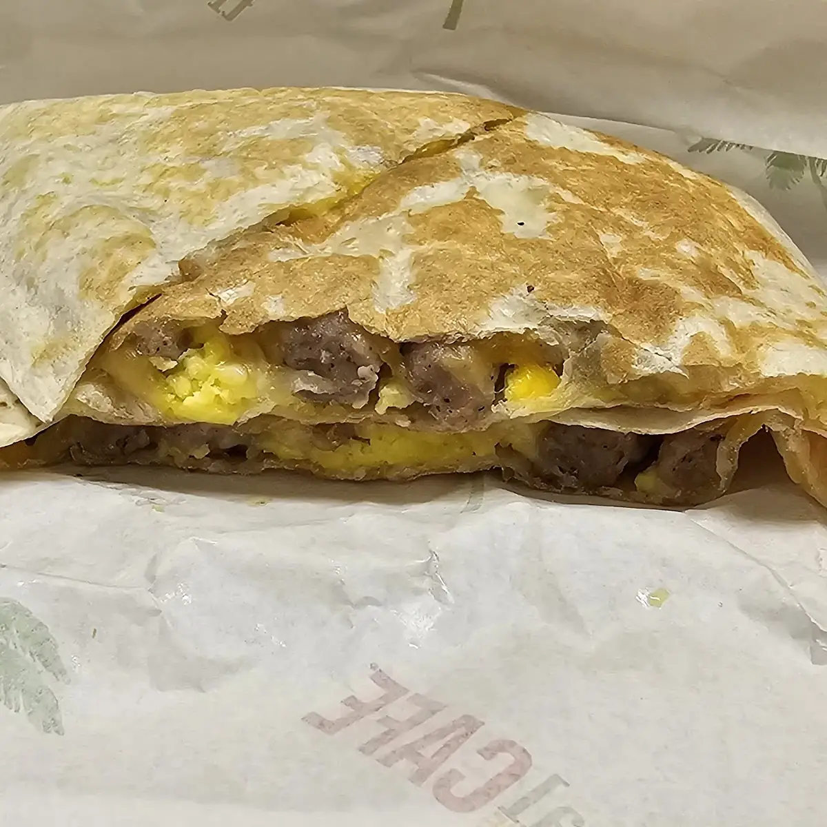 Sausage Egg & Cheese Dilla