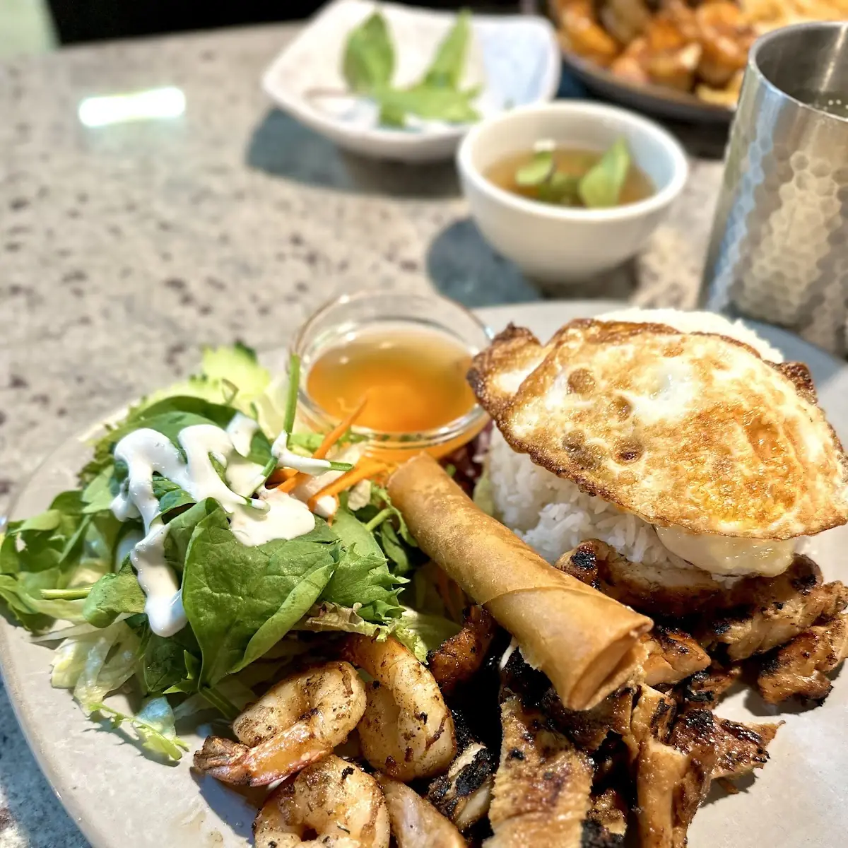 BBQ Chicken and Shrimp Plate