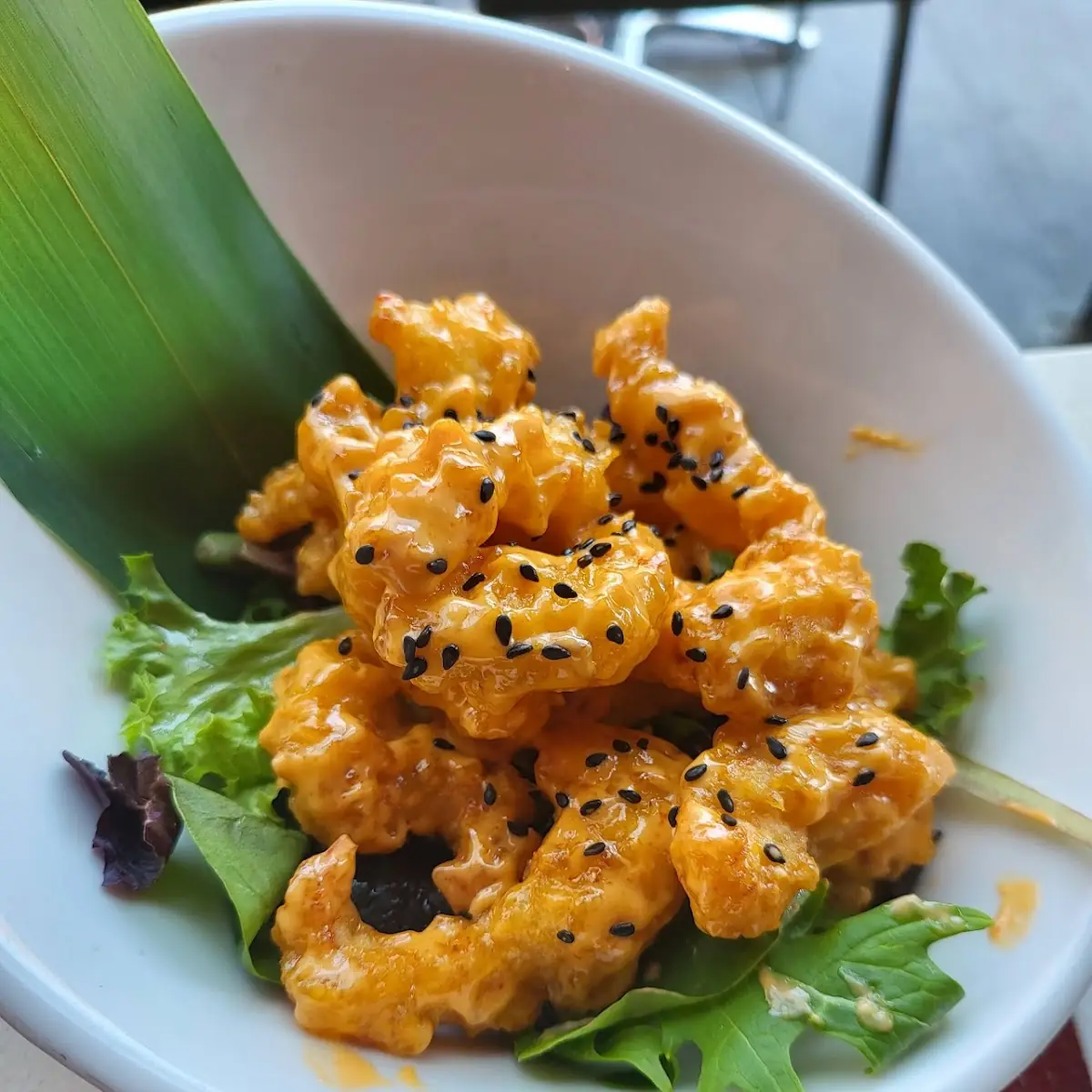 Crispy Shrimp Spicy Mayo Sesame Seeds