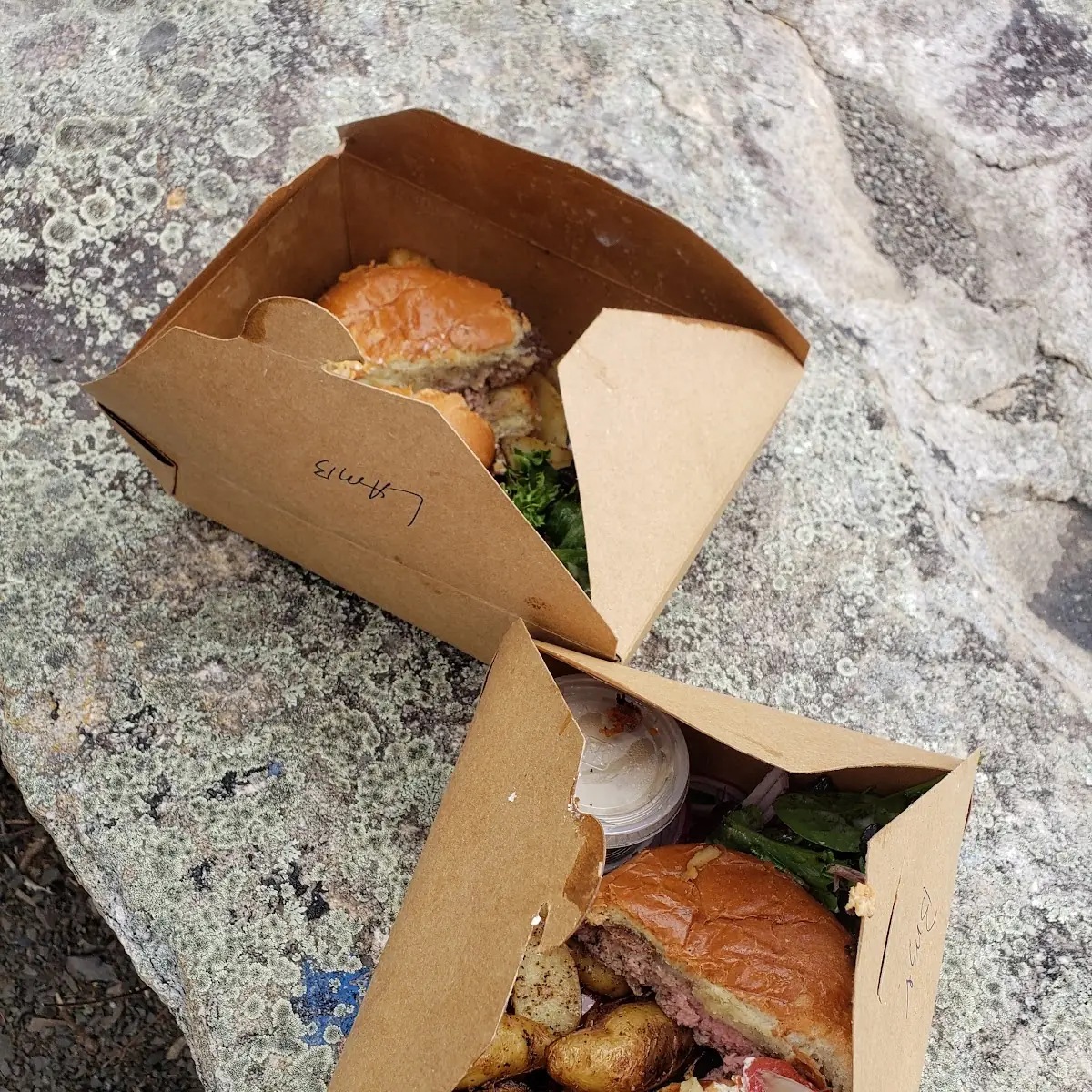 Moroccan Lamb Burger and Hash Burger