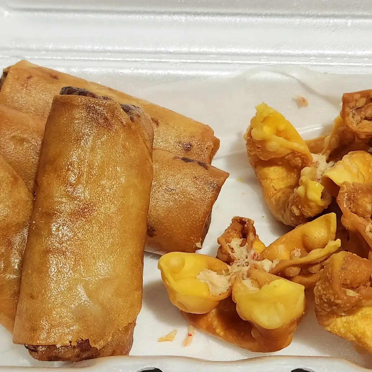 Veggie Spring Rolls and Rangoon
