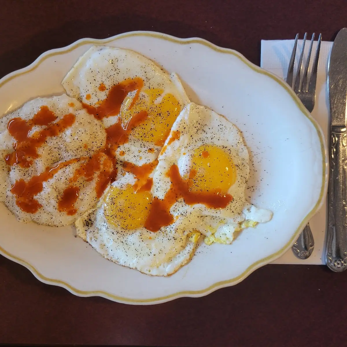 Sunny Side Up Eggs and Grits