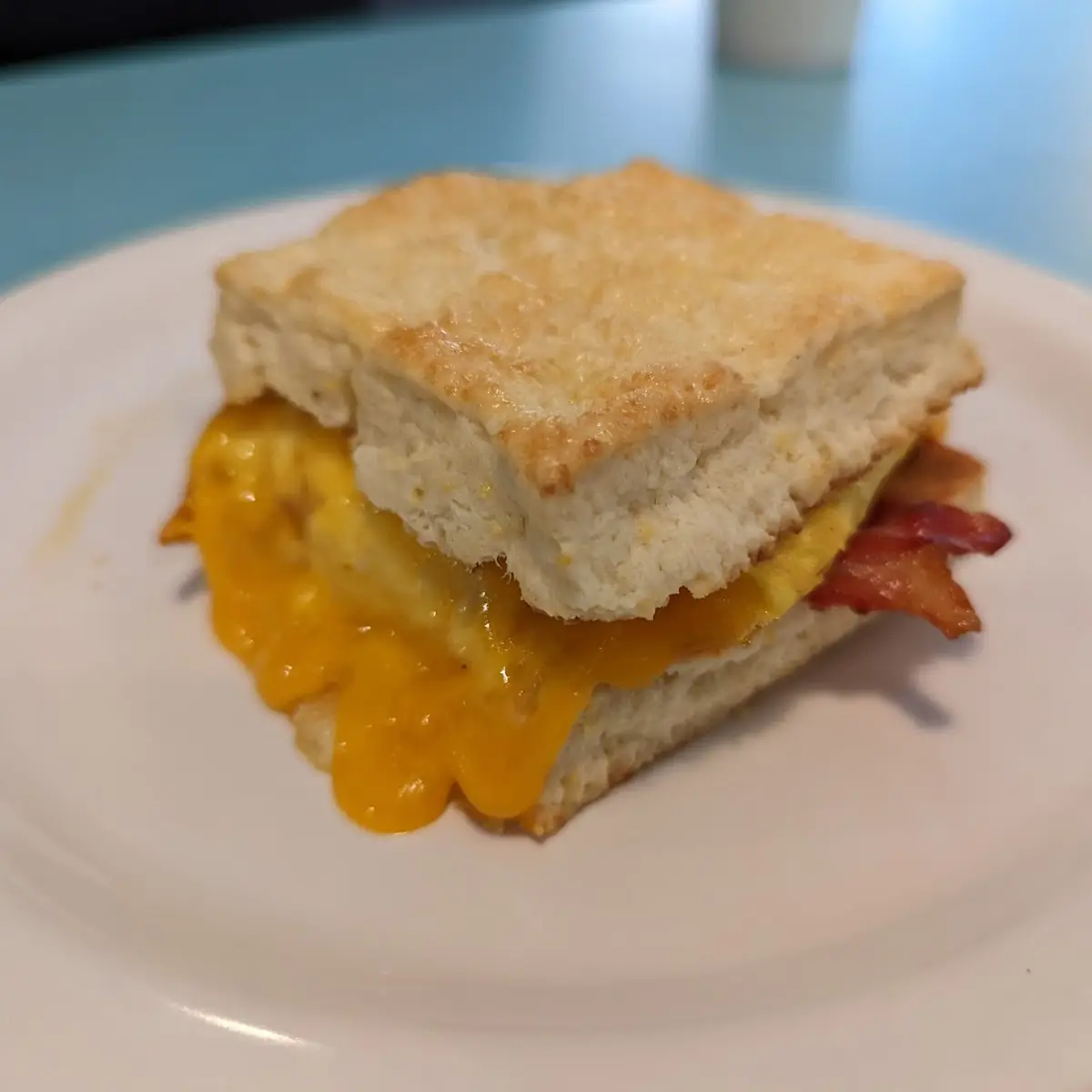 Spicy Chicken Biscuit with Egg
