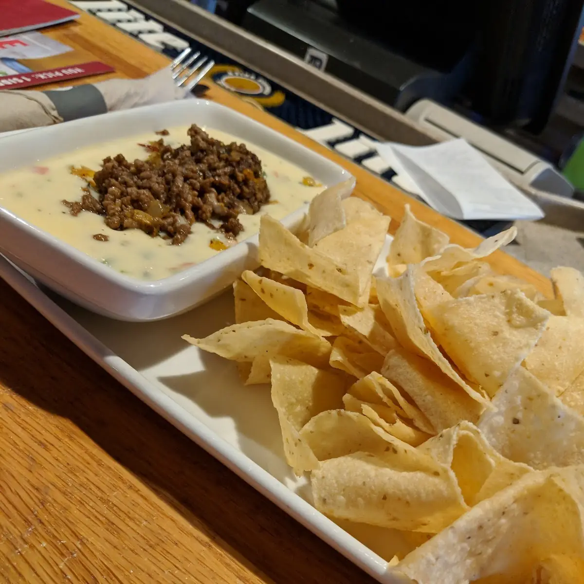 Taco Topped Queso & Chips