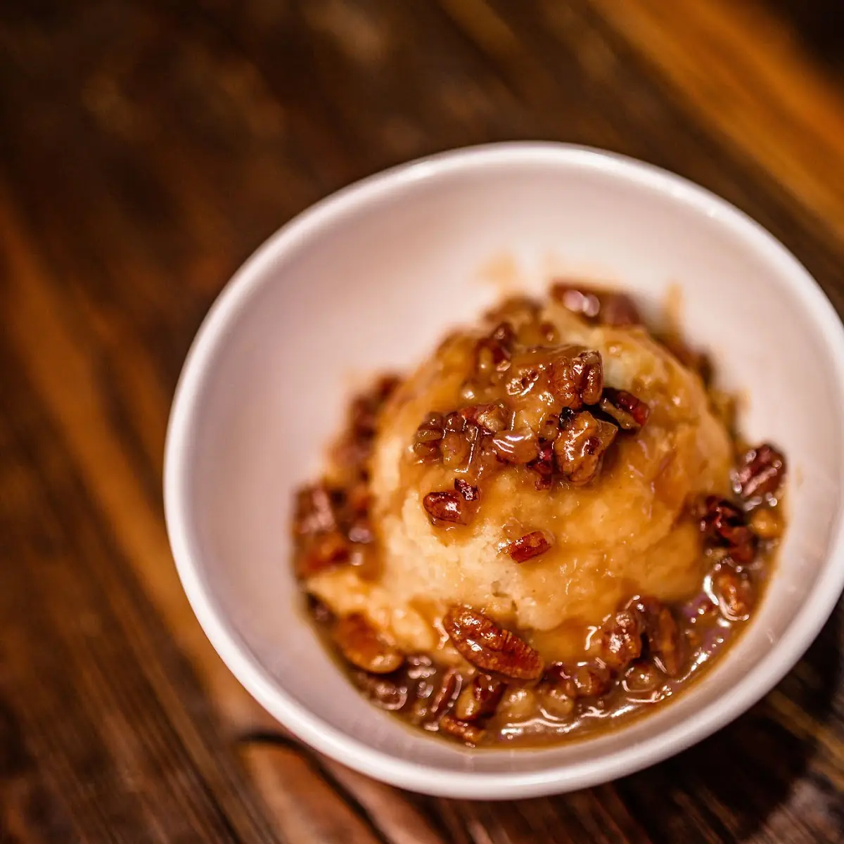 Bread Pudding with Praline Sauce