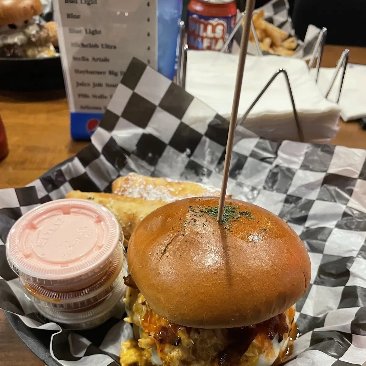 The Buffalo Wing Dipper Burger